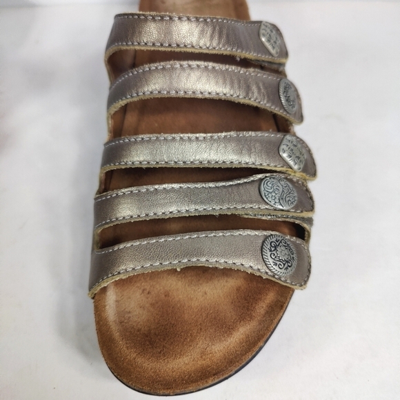 Dansko Janie Sandal Metallic Leather Adjustable Cork Footbed Women's Size 9.5-10 - Picture 3 of 10